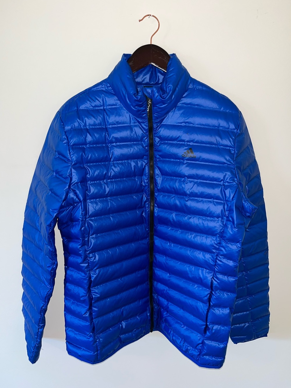 adidas Men's Royal Blue Quilted Packable Puffer Jacket